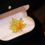 Vintage maalimine emailiga vahtralehest prossid n&ouml;&ouml;pn&otilde;elad naistele t&uuml;drukutele peen vahtralehed prossid moeehted kollane