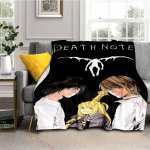 3D Print Death Note tekk Flanellist pl&uuml;&uuml;sist tekk Horror Series Fuzzy Pehme tekk Mikrofiibrist diivanvoodi diivanvoodile 100x150cm