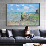 P&otilde;hjamaade akvarell Prantsuse Claude Monet meremaastik Cuadrose pildid &Otilde;limaal L&otilde;uend Plakat Prindi Elutoa seinapilt 20*40cm