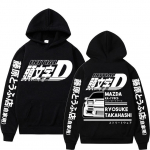 Jaapan Anime Initial D Graafilise prindiga kapuutsid Tavalised Unisex lahtised kapuutsid Meestele Naistele Uued moer&otilde;ivad Cosplay Cool Ae86 dressipluus M must