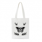 Kohtle inimesi lahkelt &Otilde;lakotid Fine Line Canvas Bag Ulzzang Casual Punk Suure mahutavusega Multifilmi naiste kotid 24*26cm