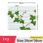 1/5/10 tk 35 * 30 cm k&otilde;rgkvaliteetne 3D vahtplastist seinapaneel Retro isekleepuv tapeet elutoa taustseina kodukaunistus 10Pcs 35*30cm