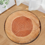 &Uuml;mmargune vaip Puiduteramustriga libisemisvastane ala vaip elutuppa magamistoa diivanilaua vaibad laste m&auml;ngup&otilde;randamatid Diameter 120cm