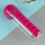 600ml Candy Color Pill Case veepudel Seitse igap&auml;evast pillikarbi korraldaja kaasaskantav komplekt kombineeritud plastikust veepudel