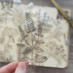 40 tk pliiatsi maalimine looduslike lillede stiilis l&auml;bipaistev kleebis scrapbooking DIY kingituste pakkimise silt Kingi kaunistuse silt