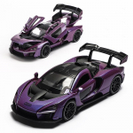 1:32 skaalaga McLaren Senna Diecast mudelauto m&auml;nguasi koos tagasit&otilde;mbamisfunktsiooni ja helivalgustusega lastele, poistele, t&uuml;drukutele, t&auml;iskasvanutele 1/32-15x6x3.5cm lilla