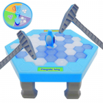 Salvesta pingviin l&otilde;ksu j&auml;&auml;murdva vasaraga pere naljakas lauam&auml;ng