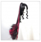 120 cm FGO Sesshouin Kiara Cosplay parukas Fate Grand Order Must lilla segatud lainelised s&uuml;nteetilised juuksed Halloweeni peo karnevali parukad 120cm must