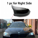 2x s&uuml;sinikkiust ABS peegli kaane k&uuml;lgmine tahavaate peegli kaane katte korpuse vahetus BMW 5 seeria F10 F11 F18 eel-LCI jaoks 1pc Black Right Side