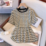 Suures suuruses naiste kleit Prantsuse &otilde;huke k&otilde;hukattega top suvine uus lilleline l&uuml;hikeste varrukatega &scaron;ifoon M