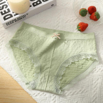 Bubble Pants Aluspesu Naiste puhtast puuvillast jalgevahe j&auml;&auml;siidist hingav suure suurusega alusp&uuml;ksid keskmise v&ouml;&ouml;kohaga pitsist kolmnurga aluspesu one size roheline