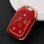 5/6 nupud Pehme TPU autov&otilde;tme korpuse kate, kest puldikaitse Chevrolet 2015 16 Tahoe Silverado Suburban GMC Sierra Acadia Terrain jaoks 5 button key cover valge