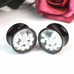 2tk 8-50mm armsad kuuliga k&otilde;rvam&otilde;&otilde;turid tunnelid pistikud akr&uuml;&uuml;list k&otilde;rvasirged laiendused keha augustamise ehted naistele meestele 8mm must