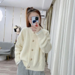 Kampsun &uuml;mmargune kaelus Fried Dough Twists pehme vahajas kuduv kampsun pikkade varrukatega mitmek&uuml;lgne naiste kampsun One Size beež