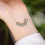 925 Sterling h&otilde;bedane naturaalne Hetian Jade kaelakee Mood Ehted naistele