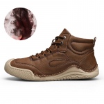 K&auml;sitsi &otilde;mmeldud nahast meeste saapad Ehtsast nahast vabaaja nahast kingad Meeste poolsaapad 45