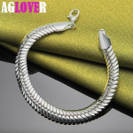 925 h&otilde;bedast 10 mm k&uuml;lgmise lameda ketiga k&auml;ev&otilde;ru ehted 20cm