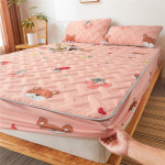 Paks voodikate Voodikatted Voodimadratsi kate Libisemiskindel voodikaitse kate k&otilde;ikeh&otilde;lmava elastse voodilinaga, paigaldatud lina ilma padjap&uuml;&uuml;rita 180x200cm Only A Sheet