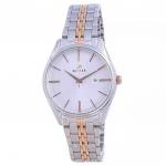 Westar h&otilde;bedane sihverplaadiga kahetooniline roostevabast terasest kvarts 40210 SPN 607 naiste k&auml;ekell h&otilde;be