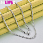 925 h&otilde;bedane 3 mm veelaine kett 16/18/20/22/24/26/30 tolli kaelakee ehted 60cm