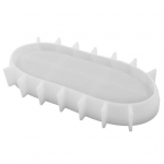 Silikoon-betoonist k&uuml;&uuml;nlapurgivorm, mida on lihtne lahti v&otilde;tta, korduvkasutatav isetegemine k&auml;sit&ouml;&ouml;na paadikujuline epoks&uuml;vaigu savitsementkrohv lillepotivorm S