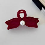 Prantsuse Black Velvet Bow Juuksek&uuml;&uuml;nised Vintage Pearl Juuksed Haaratsid Suured Juukseklambrid Juuksen&otilde;elad Naistele Peopeakatted Juuste aksessuaarid