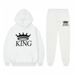 Pikkade varrukatega dressi&uuml;likond QUEEN KING Print Lover Couple varustus Fliisist kapuuts dressip&uuml;ksid Oversized dressipluus p&uuml;ksid &uuml;likond meeste riided S