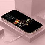 Luksuslik kaetud TPU telefoni&uuml;mbris koos kaelapaelaga Xiaomi Poco F1 F3 F4 F5 M3 M4 M5 X3 X4 X5 PRO 11 Lite 11T 12T 13T &uuml;mbristele A30 King Queen Couples kate Xiaomi Poco F1