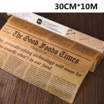 Retro ingliskeelne ajaleht Toidutarvikud k&uuml;psetamiseks K&ouml;&ouml;gis Toidukvaliteediga m&auml;&auml;rdepaber Leib V&otilde;ileib Burger Friikartulid &Uuml;mbrised K&uuml;psis pruun