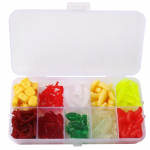 175 tk Pehmest silikoonist maisiuss, t&otilde;uk, vihmauss, kriket segas&ouml;&ouml;d karbiga, v&auml;rvilised kalastuslandid