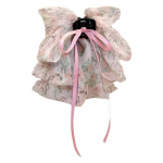 Elegantne magus lillemustriline juukseklamber, suur kaarnukk Decor Juuksek&uuml;&uuml;s T&uuml;druk hobusesaba Juuksekrabid Lint Libisemiskindlad juukseaksessuaarid