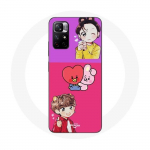 Coque Redmi Note 11 5G BT21 Cooky ja Tata Bangtan V ja Jungkook Fanart