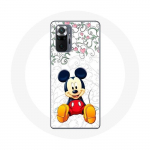 Coque pour Xiaomi Redmi Note 10 Pro Mickey Mouse Fleurs C&oelig;urs