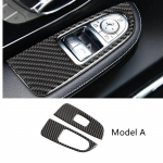 ABS Carbon Fiber Interior Moulding Trim Window Glass Lift Switch Sequins Frame For Mercedes Benz V class W447 V260 2015- Model A