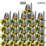 MOC Keskaegne s&otilde;jav&auml;earmee ehitusplokid Rooma s&otilde;duri m&otilde;&otilde;gafiguurid R&uuml;&uuml;tlid Kilp Relvad Aksessuaarid Tellised M&auml;nguasi