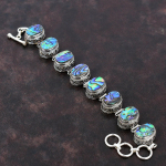 Abalone Shell k&auml;ev&otilde;ru K&auml;sitsi valmistatud v&auml;&auml;riskivist ehted 925 Sterling h&otilde;bedast k&auml;ev&otilde;ru reguleeritav ketiga k&auml;ev&otilde;ru kingitus emale. Kaunis vanaaegne k&auml;ev&otilde;ru Adjustable