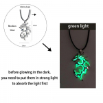 Helendav draakoni kaelakee helendav &ouml;ine fluorestsents, antiikne vintage, pimeduses helendav meestele naiste kingipidu Halloweeni p&auml;evaklubi