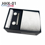 Cozy Up 5-osaline komplekt Paisley meeste lips, sealhulgas lips, kandiline sall, manseti lipsu klambriga kinkekarp