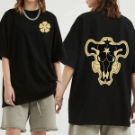 Hip Hop Tops T-s&auml;rk Black Clover Kahepoolse tr&uuml;kiga Anime T-s&auml;rk Meeste Naiste Harajuku Graafiline T-s&auml;rk Streetwear Lahe T-s&auml;rk XS valge