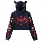 T&auml;navar&otilde;ivad Naised Seksikad Hazbin Hotel Anime Print K&auml;rbitud dressipluusid Oversize lahtised Harajuku pulloverid Kevadised Korea vabaaja topid M tumesinine v&auml;rv