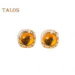 1 paar naiste k&otilde;rvaklappe Retro geomeetrilise kujuga merevaigukollane sile, kerge k&otilde;rvaeht Lady Prom Cocktail Party N&otilde;elk&otilde;rvar&otilde;ngad kollane