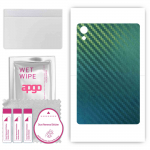 apgo Protective Skin Sticker for the back compatible with Samsung Galaxy Tab S9, Wrap Film, Foil, Vinyl - Pattern Carbon Chameleon CAKA1