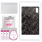 apgo Protective Skin Sticker for the back compatible with HTC A103 Plus, Wrap Film, Foil, Vinyl - Pattern Carbon Black Pixel