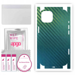 apgo Protective Skin Sticker for the back+sides compatible with Apple iPhone 13, Full Wrap Film, Foil, Vinyl - Pattern Carbon Chameleon CAKA1