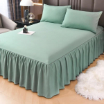 &Uuml;hev&auml;rviline voodiseelik &Uuml;hekohalise voodi kate Hulgim&uuml;&uuml;k Libisemiskindel madratsikaitse 1,2M/1,5M/1,8M/2M (Ilma padjap&uuml;&uuml;rita) 1PC 200x220cm skirt