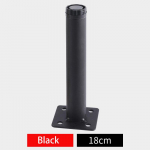 4 tk Reguleeritavad Metallist M&ouml;&ouml;blijalad Telerikapi, Kapi, Kohvi- ja Teelaua, Baaritooli, Toolijalgade jaoks K&otilde;rgus 10/12/13/15/17/18CM Kruviga Black 18cm