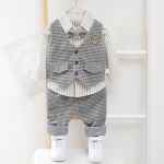 Kolmeosaline poiste moe&uuml;likonna komplekt beebidele ja laster&otilde;ivastele 90 hall v&auml;rv