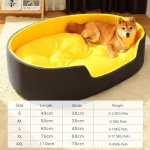 Pestav Kahepoolne Saadaval igal hooajal Suur Suur Suur Suur Suur Koerte Voodi Maja Diivan Kennel Pehme Fliis Lemmik Koera Kassi Soe Voodi S-XL S yellow