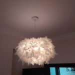 Mordern Feather LED rippvalgusti l&uuml;hter elutuppa magamistuppa restorani lakke valgusti rippuv sisevalgustus