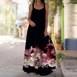 Naiste libisemiskleit Maxi pikk kleit tumesinine liblikastr&uuml;kiga kleit kevad-suvine vaba aeg puhkuseks XS sinine